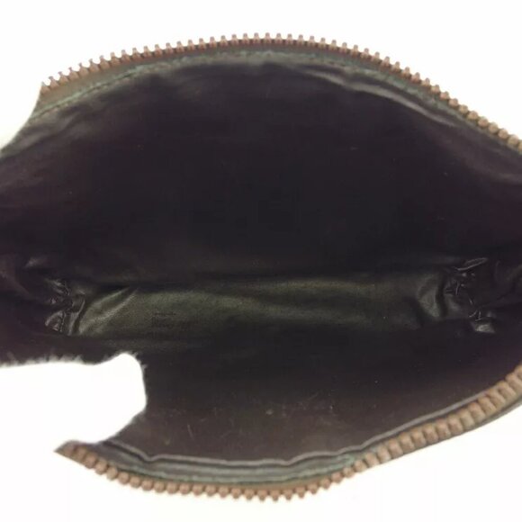 CELINE Clutch Bag C Macadam Beige Canvas ?~ Leather Authentic - Picture 7 of 7